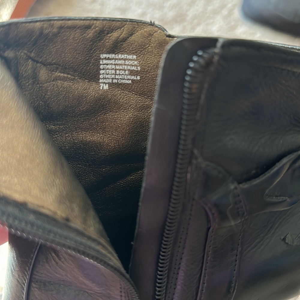Banana Republic Sophie Black Leather High Heel Booties w/Braided Buckle Strap - Picture 11 of 13
